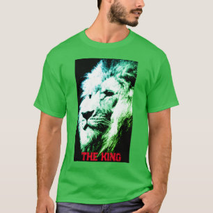 Elegant Modern Shamrock Green Pop Art Lion Men's T-Shirt