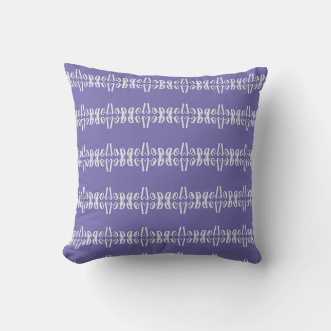 Elegant Modern Silver and Blue Cushion (Front)