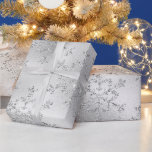 Elegant Modern Silver Christmas Snowflake Pattern Wrapping Paper<br><div class="desc">Pretty faux silver Christmas pattern.</div>