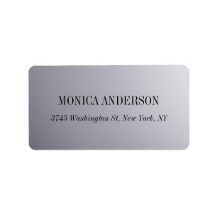 Elegant Modern Silver Grey Label