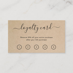 Elegant Modern Simple Brown Rustic Loyalty Card