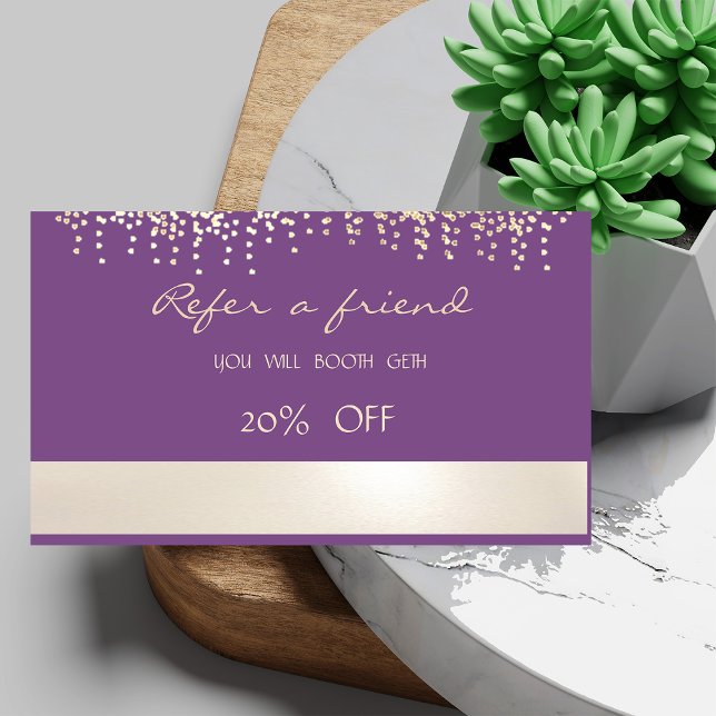 Elegant Modern ,Simple,Confetti  Referral Card (Creator Uploaded)