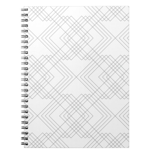 Elegant, modern, simple, cool chic graphic pattern notebook (Front)