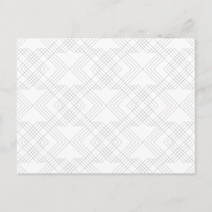 Elegant, modern, simple, cool chic graphic pattern postcard