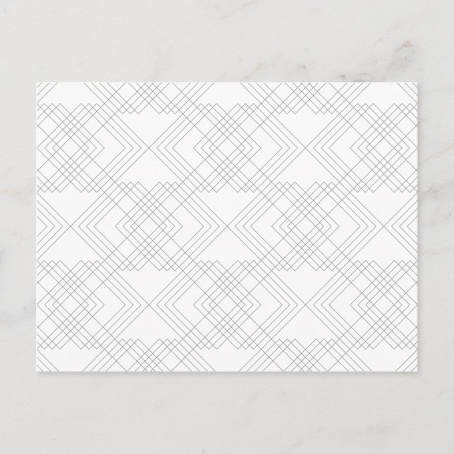 Elegant, modern, simple, cool chic graphic pattern postcard (Front)