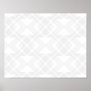 Elegant, modern, simple, cool chic graphic pattern poster