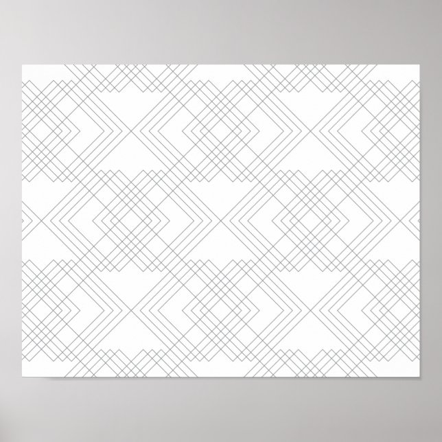 Elegant, modern, simple, cool chic graphic pattern poster (Front)