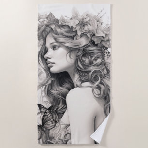 Elegant Modern Simple Custom Add Your Own photo Beach Towel