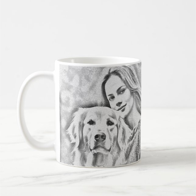 Elegant Modern Simple Custom Add Your Own photo Coffee Mug (Left)