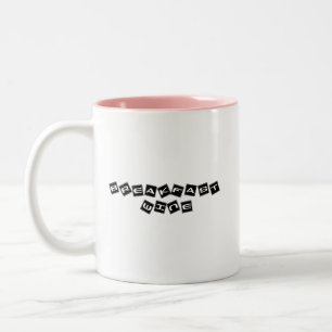 Elegant Modern Simple Custom Breakfast Wine Funny  Two-Tone Coffee Mug
