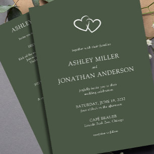 Elegant Modern Simple Elements All-in-One Wedding Invitation