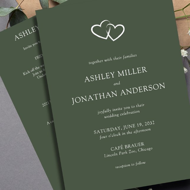 Elegant Modern Simple Elements All-in-One Wedding Invitation (Creator Uploaded)