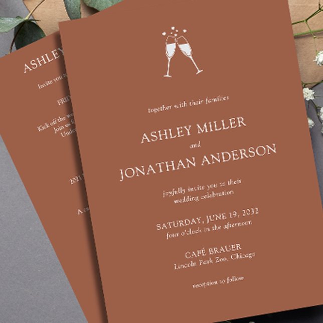 Elegant Modern Simple Elements All-in-One Wedding Invitation (Creator Uploaded)