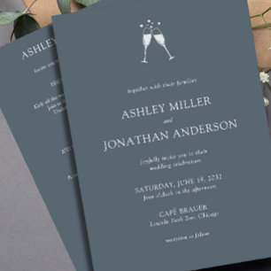 Elegant Modern Simple Elements All-in-One Wedding Invitation