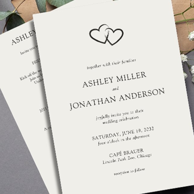 Elegant Modern Simple Elements All-in-One Wedding Invitation (Creator Uploaded)