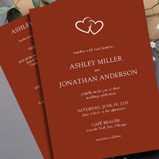 Elegant Modern Simple Elements All-in-One Wedding Invitation (Creator Uploaded)