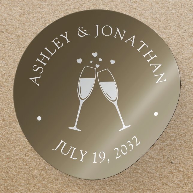 Elegant Modern Simple Elements Classic Round Sticker (Creator Uploaded)