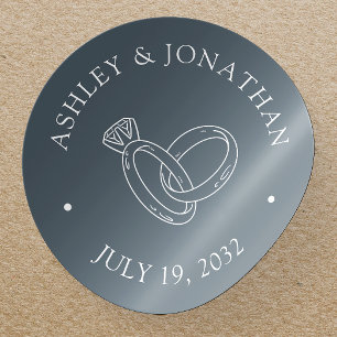 Elegant Modern Simple Elements Classic Round Sticker