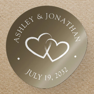 Elegant Modern Simple Elements Classic Round Sticker