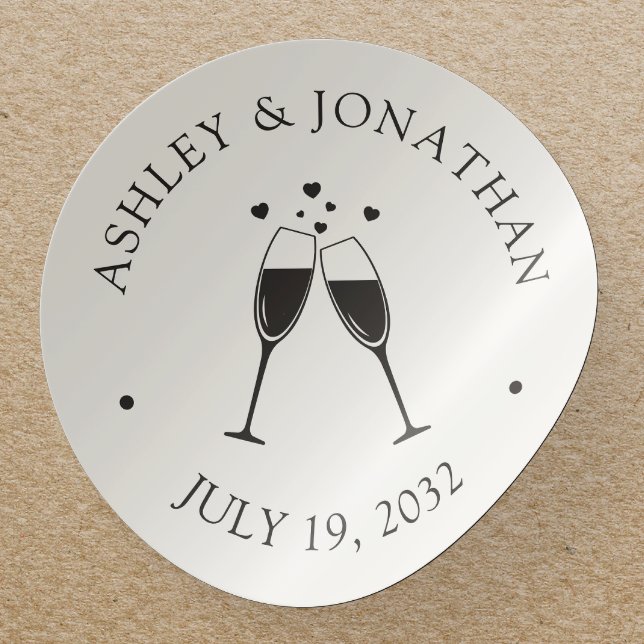 Elegant Modern Simple Elements Classic Round Sticker (Creator Uploaded)