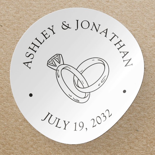 Elegant Modern Simple Elements Classic Round Sticker (Creator Uploaded)