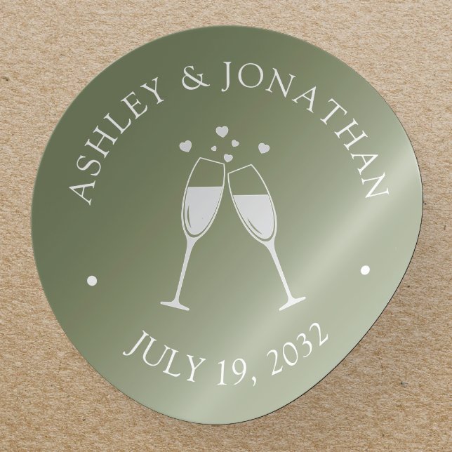 Elegant Modern Simple Elements Classic Round Sticker (Creator Uploaded)