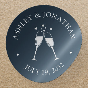 Elegant Modern Simple Elements Classic Round Sticker