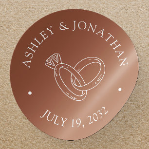 Elegant Modern Simple Elements Classic Round Sticker