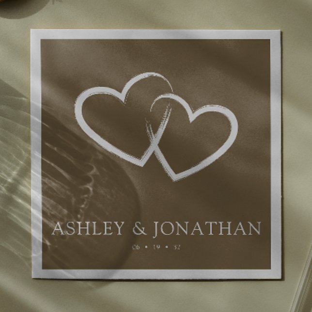 Elegant Modern Simple Elements Wedding Cocktail Napkin (Creator Uploaded)