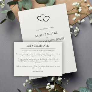 Elegant Modern Simple Elements Wedding Enclosure Card
