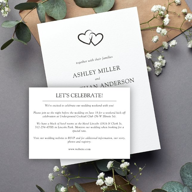 Elegant Modern Simple Elements Wedding Enclosure Card (Creator Uploaded)