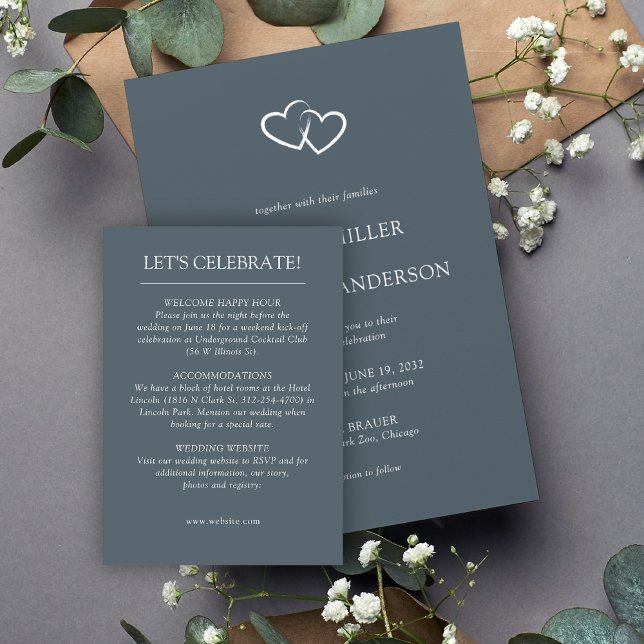 Elegant Modern Simple Elements Wedding Enclosure Card (Creator Uploaded)