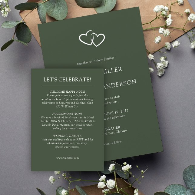 Elegant Modern Simple Elements Wedding Enclosure Card (Creator Uploaded)