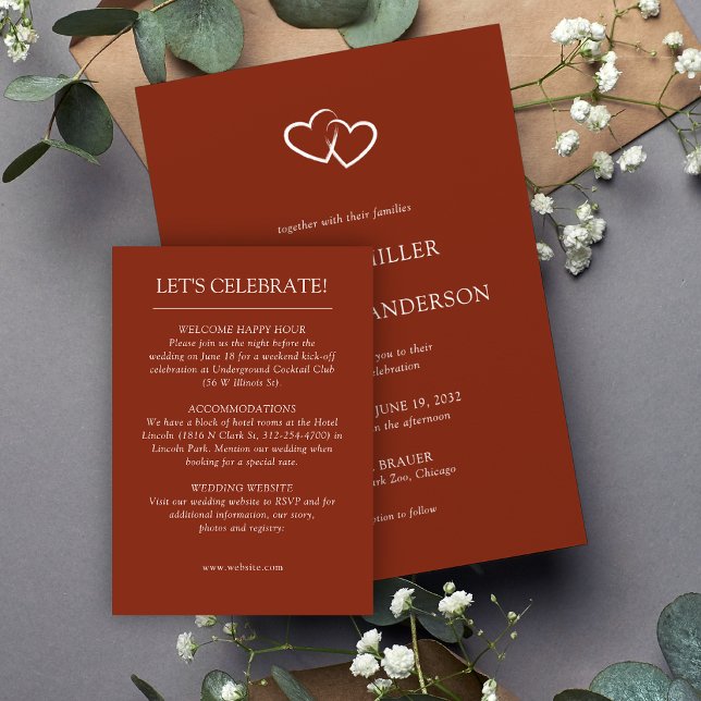 Elegant Modern Simple Elements Wedding Enclosure Card (Creator Uploaded)