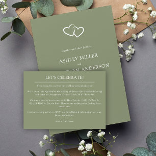 Elegant Modern Simple Elements Wedding Enclosure Card