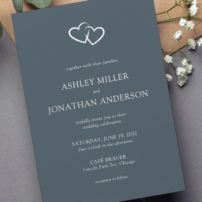 Elegant Modern Simple Elements Wedding Invitation (Creator Uploaded)
