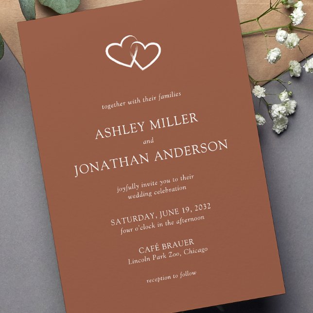 Elegant Modern Simple Elements Wedding Invitation (Creator Uploaded)