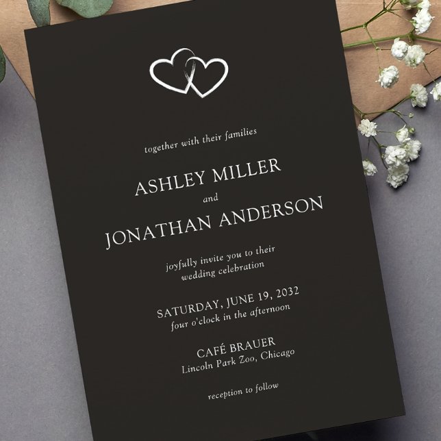 Elegant Modern Simple Elements Wedding Invitation (Creator Uploaded)