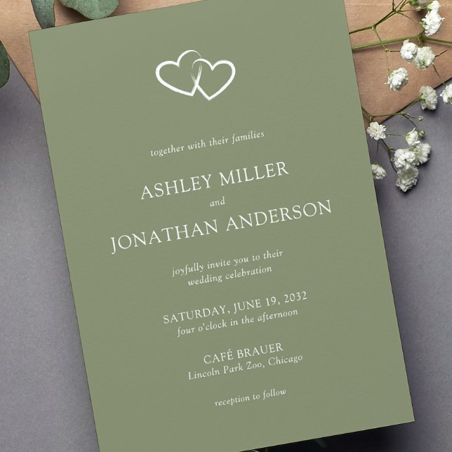 Elegant Modern Simple Elements Wedding Invitation (Creator Uploaded)