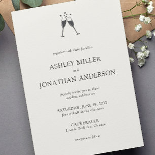 Elegant Modern Simple Elements Wedding Invitation