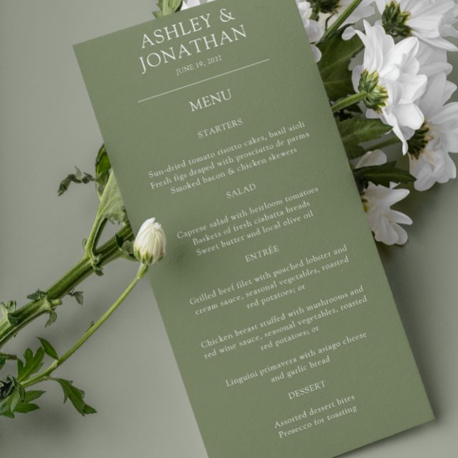 Elegant Modern Simple Elements Wedding Menu (Creator Uploaded)