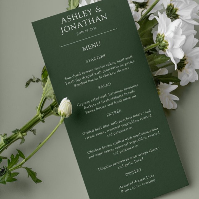 Elegant Modern Simple Elements Wedding Menu (Creator Uploaded)