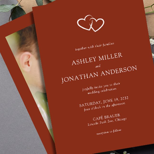 Elegant Modern Simple Elements Wedding Photo Invitation (Creator Uploaded)