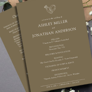 Elegant Modern Simple Elements Wedding Program