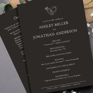 Elegant Modern Simple Elements Wedding Program