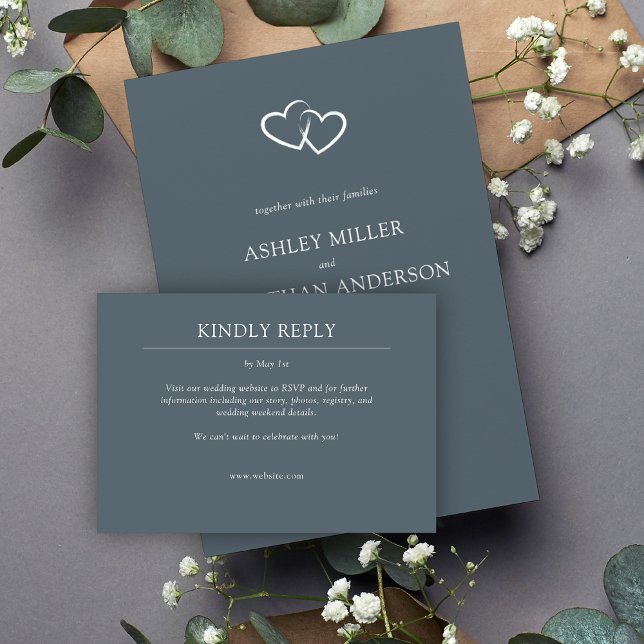 Elegant Modern Simple Elements Wedding RSVP Card (Creator Uploaded)