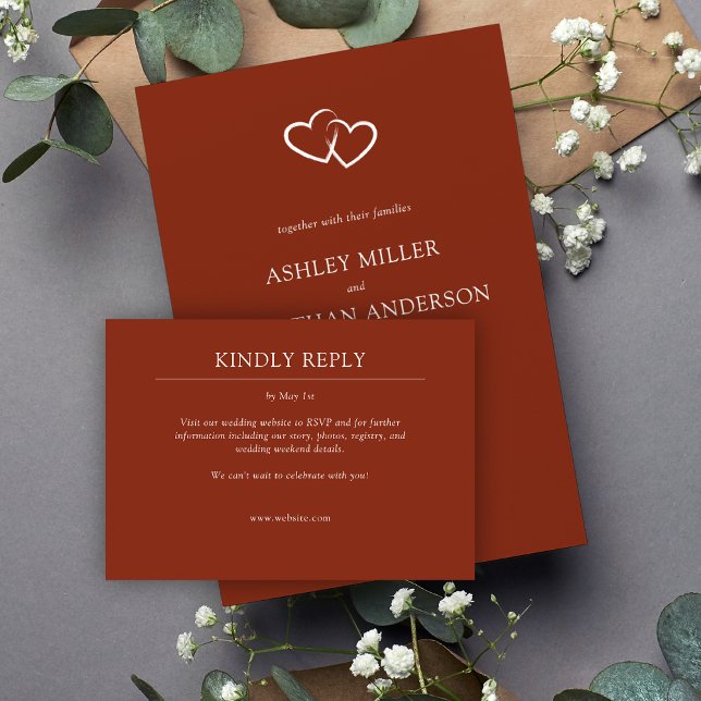 Elegant Modern Simple Elements Wedding RSVP Card (Creator Uploaded)