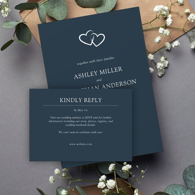 Elegant Modern Simple Elements Wedding RSVP Card (Creator Uploaded)
