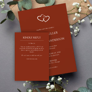 Elegant Modern Simple Elements Wedding RSVP Card