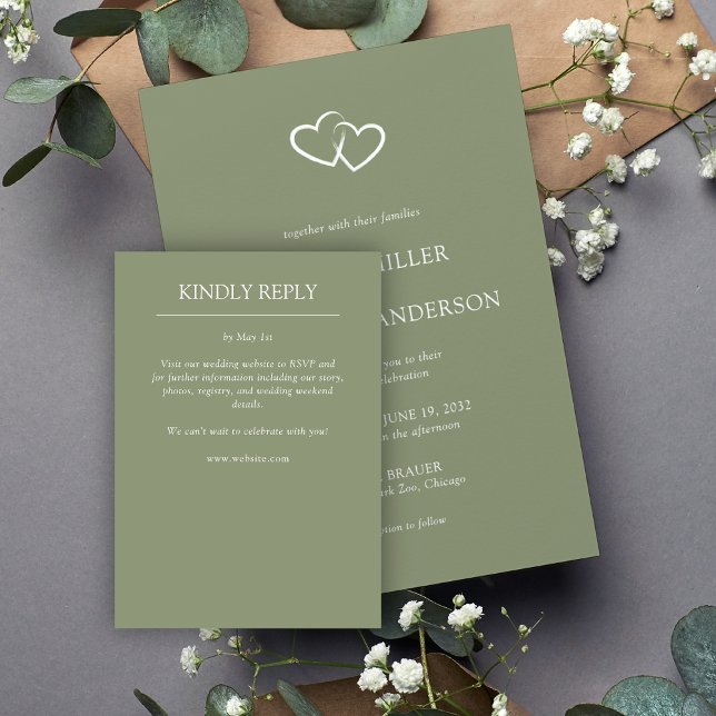 Elegant Modern Simple Elements Wedding RSVP Card (Creator Uploaded)